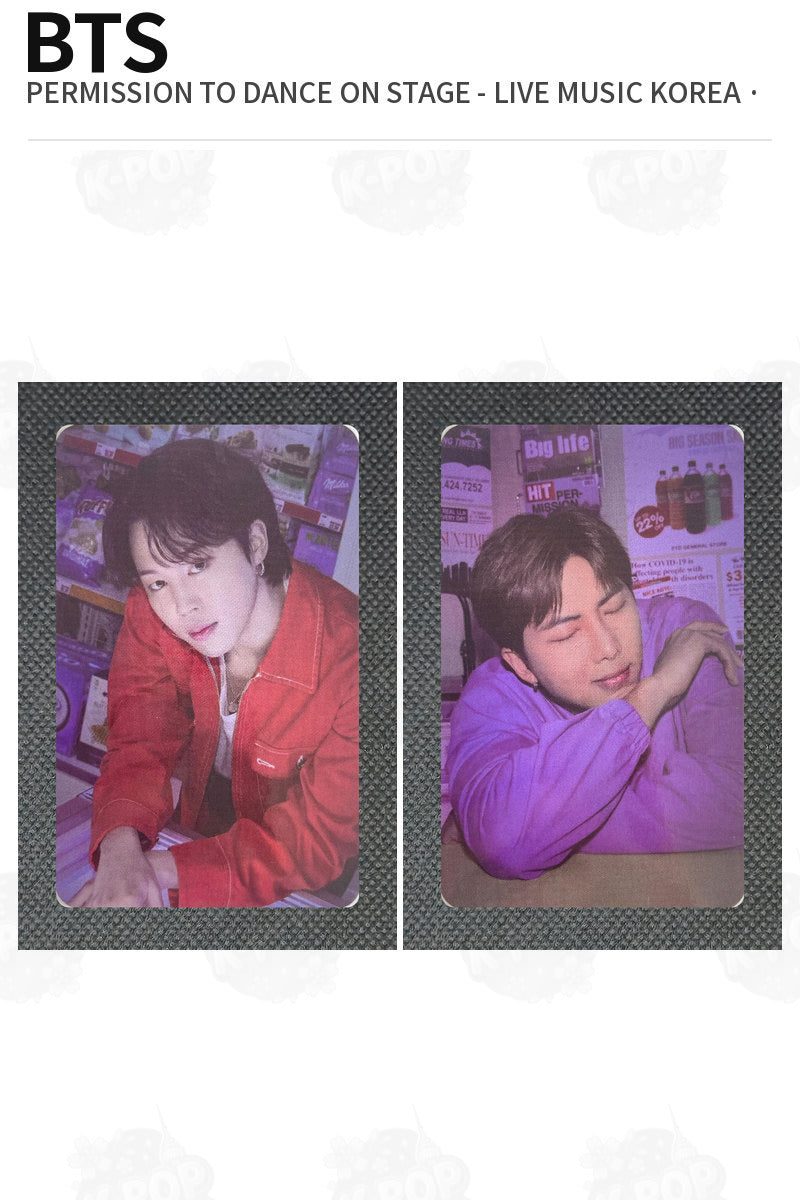 BTS Official PERMISSION TO DANCE ON STAGE - LIVE MUSIC KOREA Photocard Kpop