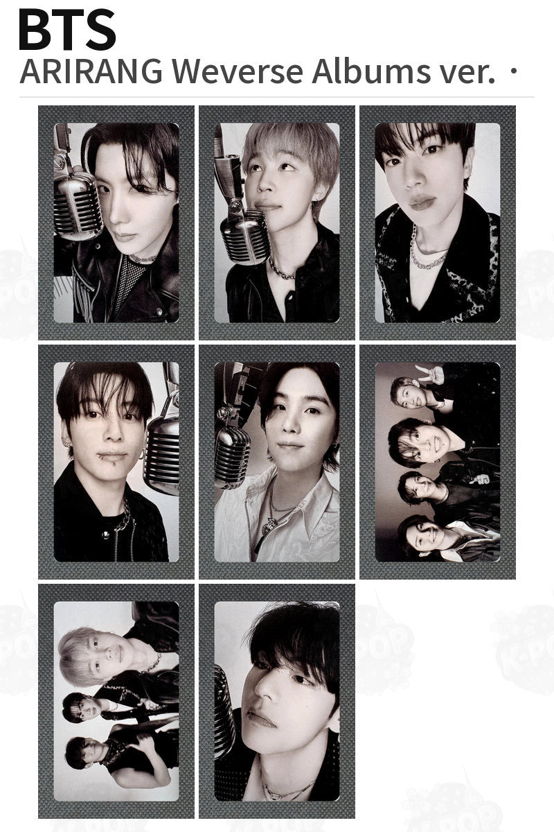 BTS Official ARIRANG Weverse Albums ver. Photocard Kpop