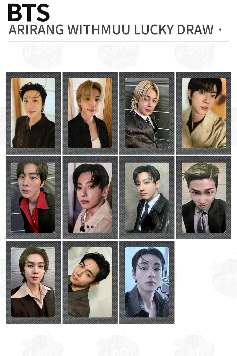 BTS Official ARIRANG WITHMUU LUCKY DRAW Photocard Kpop