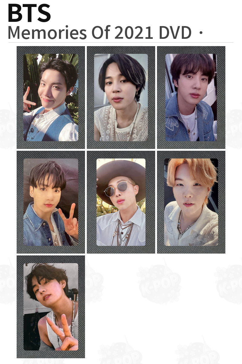 BTS Official Memories Of 2021 DVD Photocard Kpop