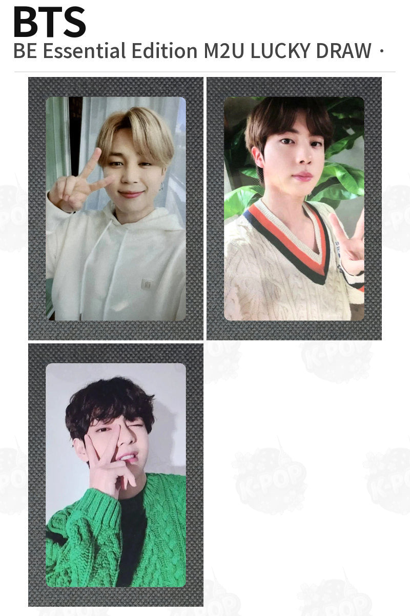 BTS Official BE Essential Edition M2U LUCKY DRAW Photocard Kpop