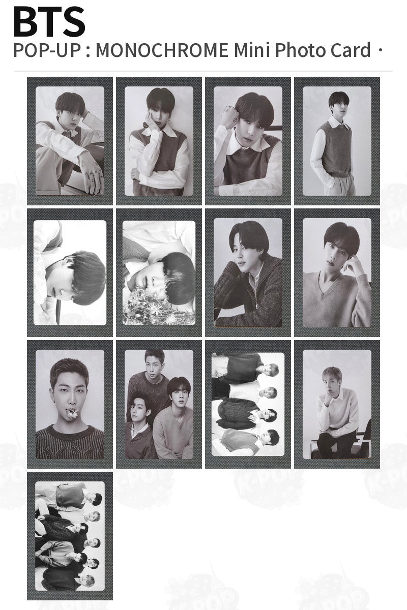 BTS POP-UP : MONOCHROME Mini Photo Card JUNGKOOK