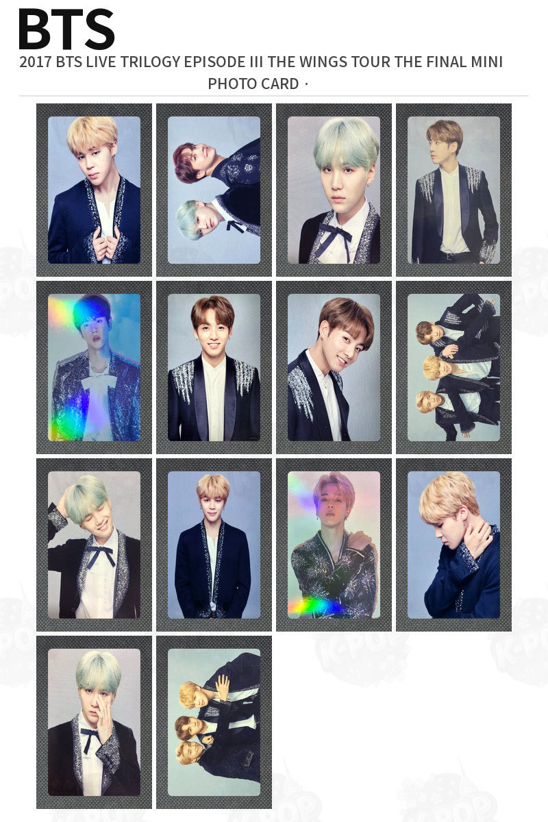 BTS 2017 BTS LIVE TRILOGY EPISODE III THE WINGS TOUR THE FINAL MINI PHOTO CARD SUGA