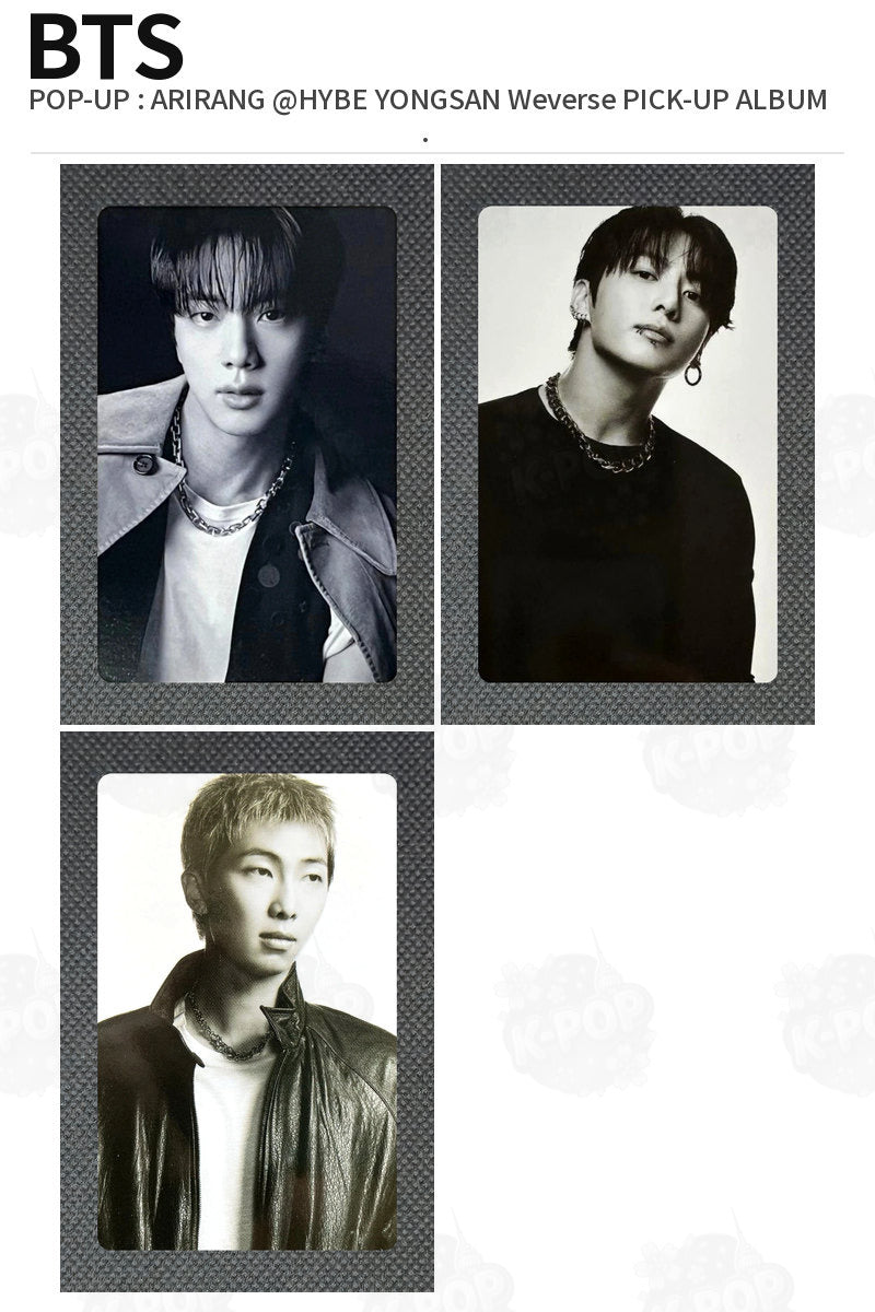 BTS Official POP-UP : ARIRANG @HYBE YONGSAN Weverse PICK-UP ALBUM Photocard Kpop