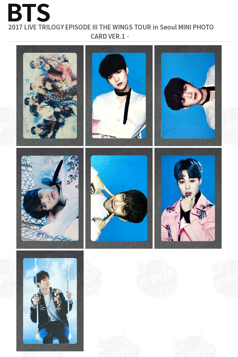BTS 2017 LIVE TRILOGY EPISODE III THE WINGS TOUR in Seoul MINI PHOTO CARD VER.1 Unit